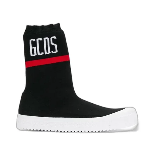 Logo Knitted High-Top Casual Sneakers