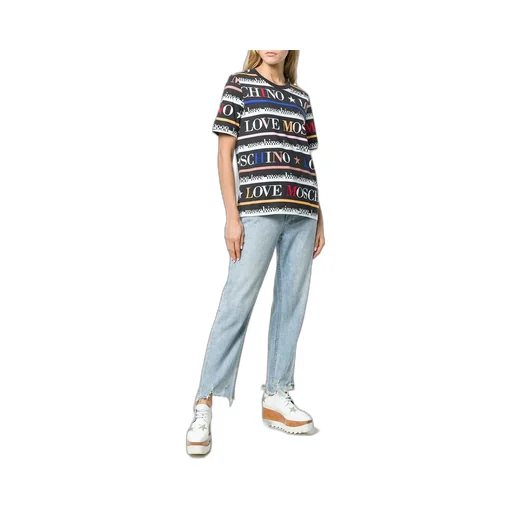 Logo Striped Printed T-Shirt