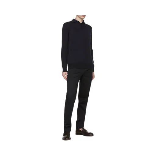Loro Piana Long-Sleeved Knitted Polo Shirt