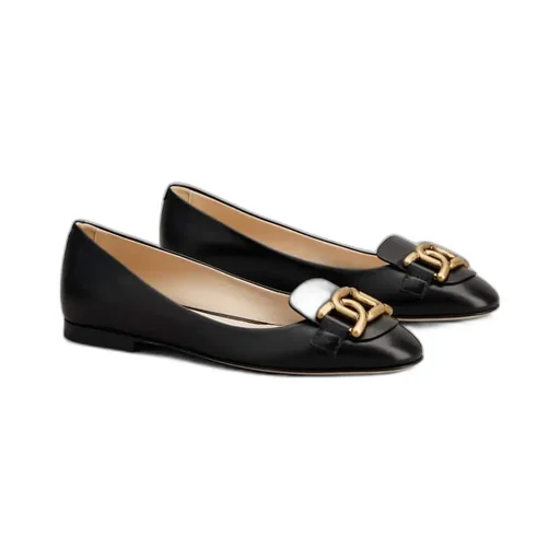 Tod's Chain-Link Detail Flat Shoes