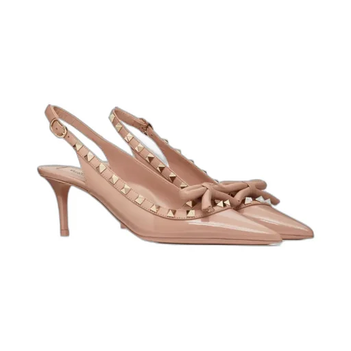 Valentino Garavani Rockstud Bow Detailed Pointed Toe Pumps