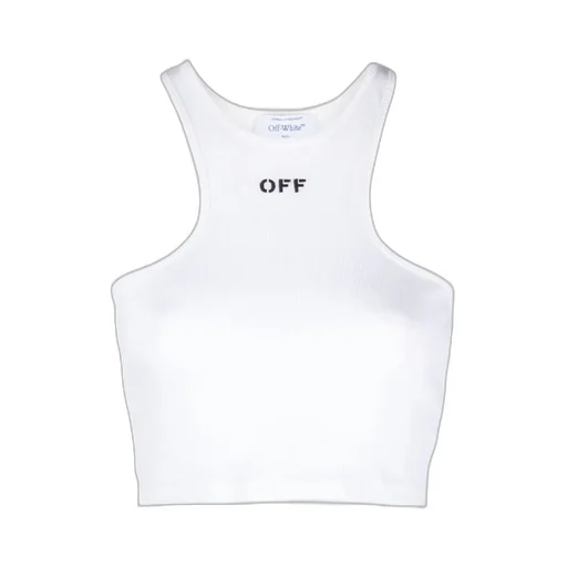 Off-White Off-Stamp Sleeveless Cropped Top