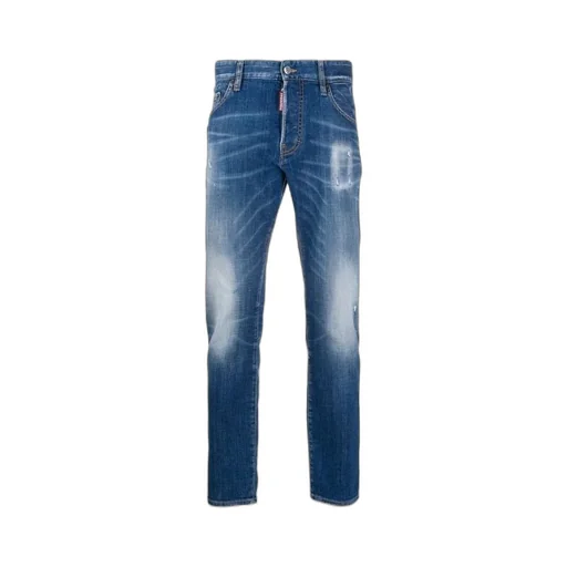 Distressed Slim-Fit Jeans