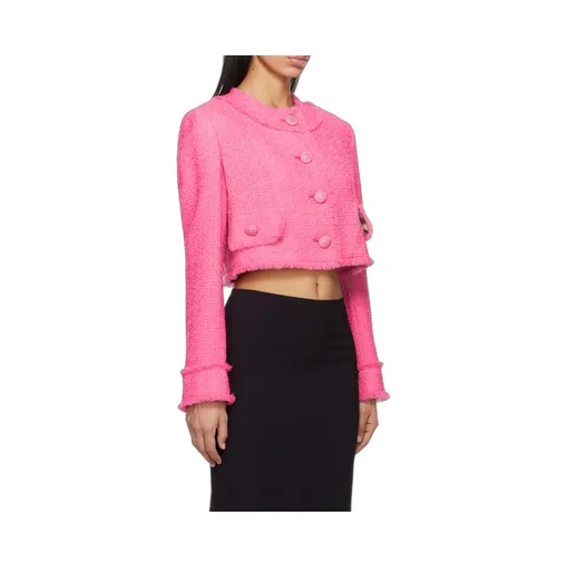 Dolce & Gabbana Frayed Hem Tweed Jacket