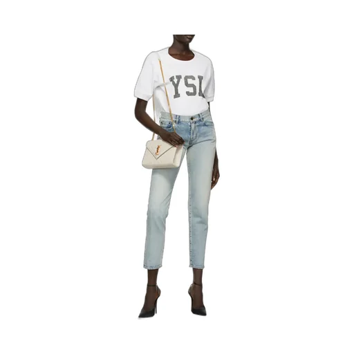 Saint Laurent Matelassé Envelope Medium Shoulder Bag