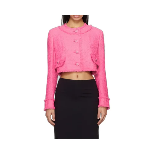 Dolce & Gabbana Frayed Hem Tweed Jacket
