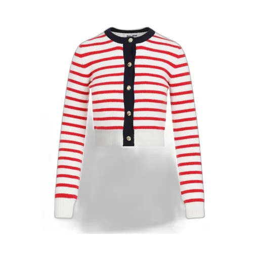 Striped Cashmere Cardigan