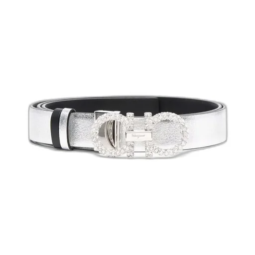 Leather Logo-Lettering Belt