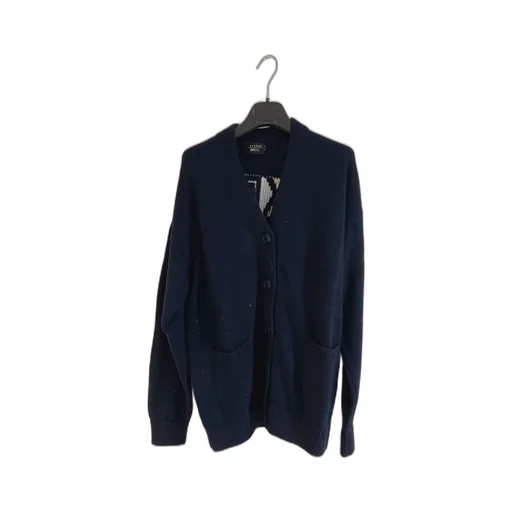 Long-Sleeved V-Neck Knitted Cardigan