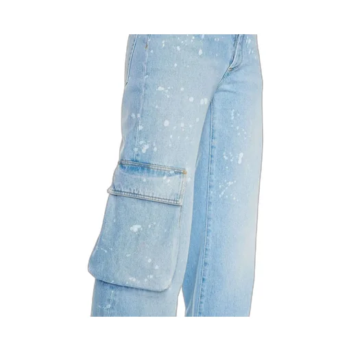 Off-White Toybox Painted Logo Patch Wide Leg Jeans