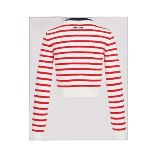 Striped Cashmere Cardigan