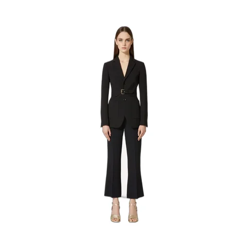 Belted Single-Breasted Blazer