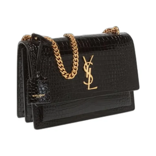 Saint Laurent Sunset Embossed Medium Shoulder Bag