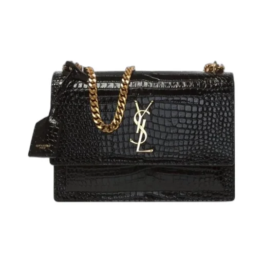 Saint Laurent Sunset Embossed Medium Shoulder Bag