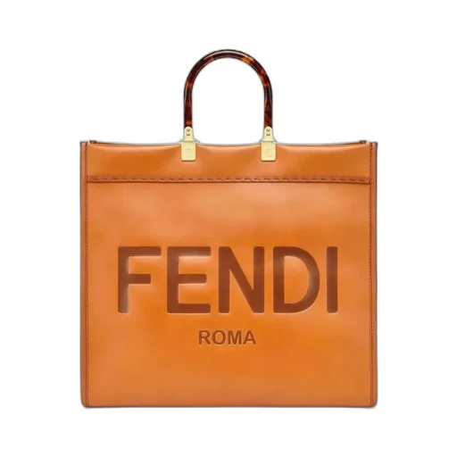 Brown Leather Shopper