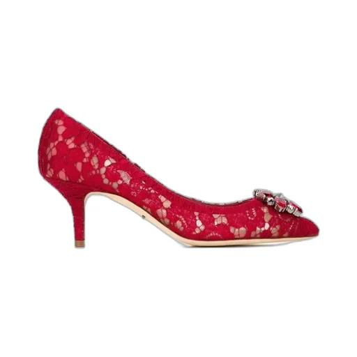 Dolce & Gabbana Crystal-Embellished Lace Pumps