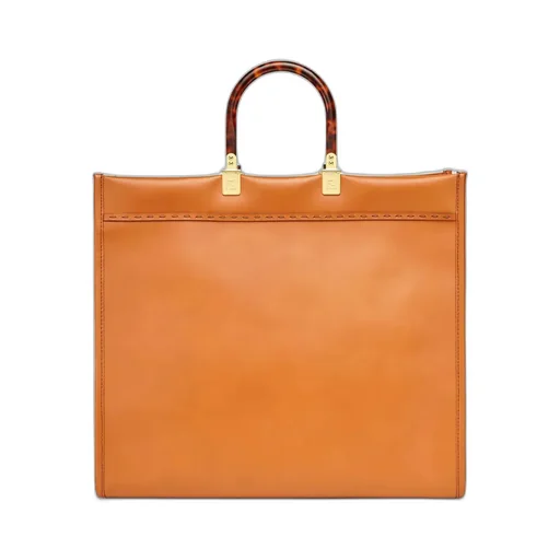 Brown Leather Shopper