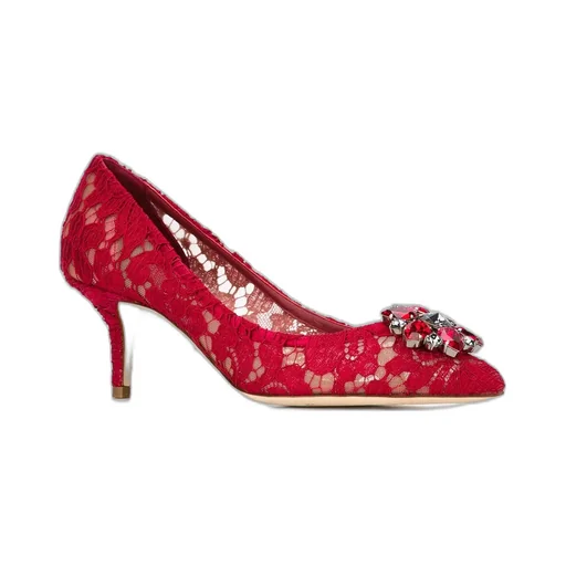 Dolce & Gabbana Crystal-Embellished Lace Pumps