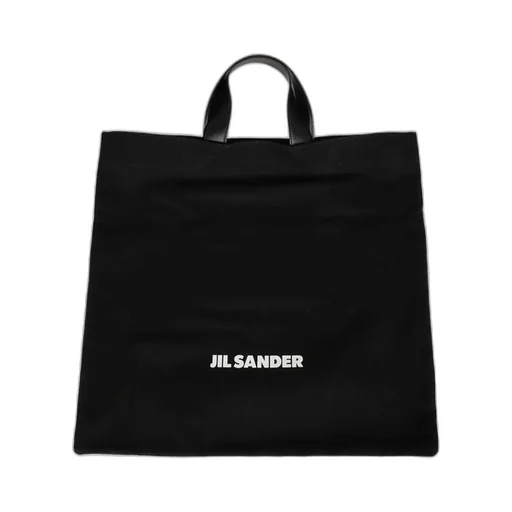 Jil Sander Logo Printed Large Tote Bag