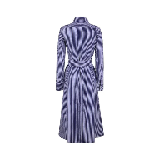 Polo Ralph Lauren Striped Belted Buttoned Shirt Dress