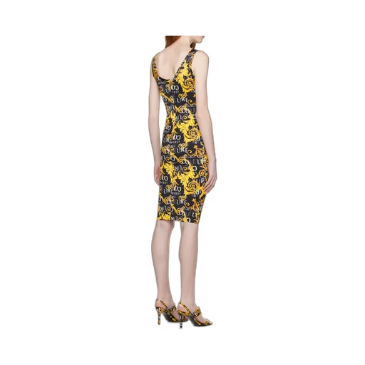 Logo-Print Midi Dress