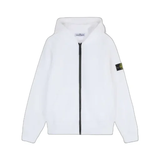 Stone Island Junior Compass Patch Zip-Up Hoodie