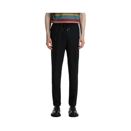 Drawstring Tapered Leg Trousers