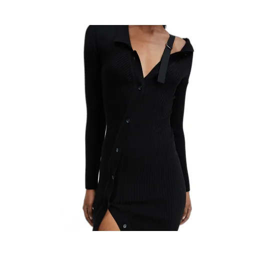 Jacquemus La Robe Maille Colin Ribbed Mini Dress