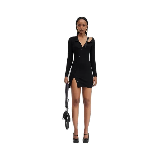 Jacquemus La Robe Maille Colin Ribbed Mini Dress