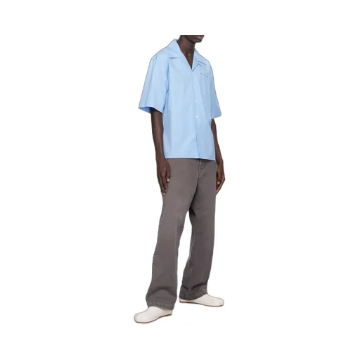 Marni Logo Printed Poplin Bowling Shirt