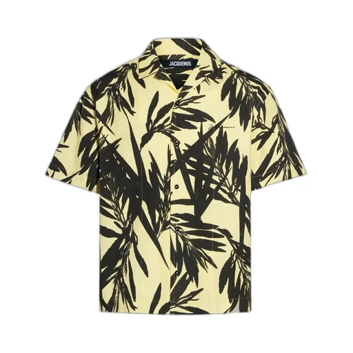 Jacquemus La Chemise Jean Foliage Printed Bowling Shirt