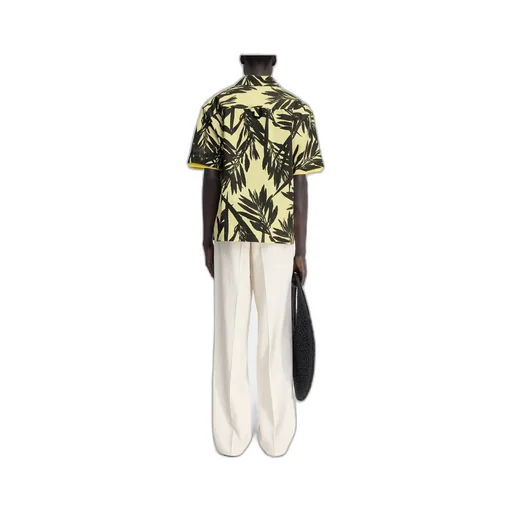 Jacquemus La Chemise Jean Foliage Printed Bowling Shirt