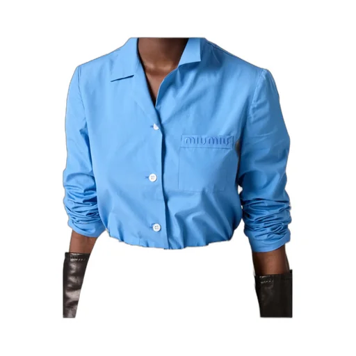 Miu Miu Logo-Embroidered Button-Up Shirt