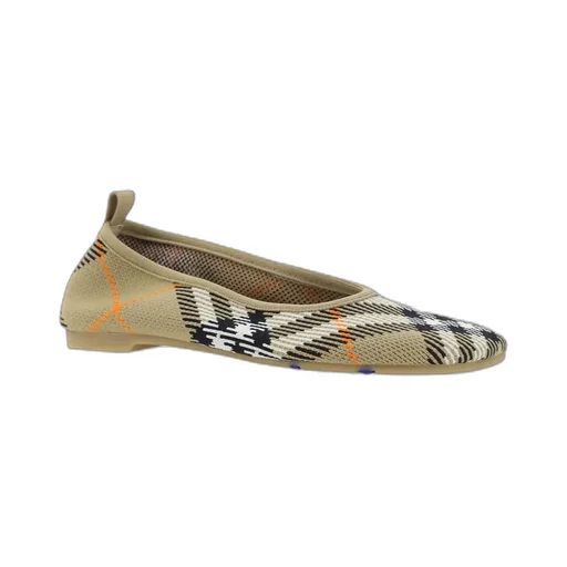 Burberry Checked Slip-On Baby Ballerinas