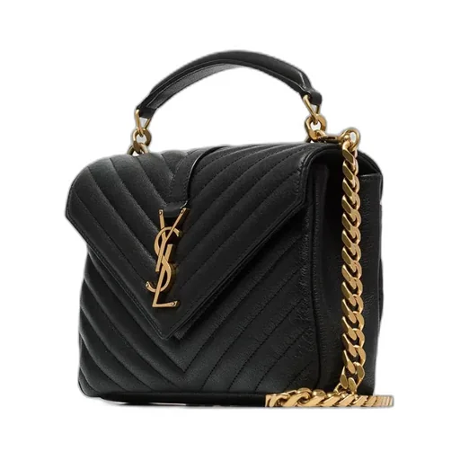 Saint Laurent College Quilted Medium Shoulder Bag
