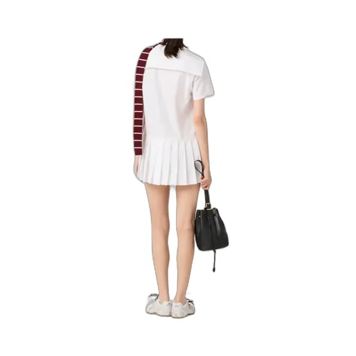 Miu Miu Short-Sleeved Poplin Dress