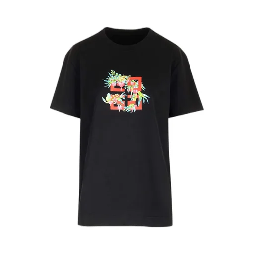 Givenchy 4G Flower Printed Crewneck T-Shirt