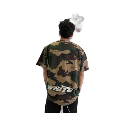 Camouflage Printed Cotton T-Shirt