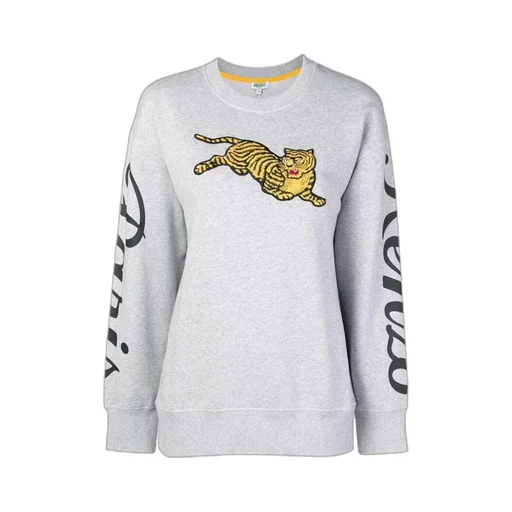 Tiger Printed Long-Sleeved Sweater
