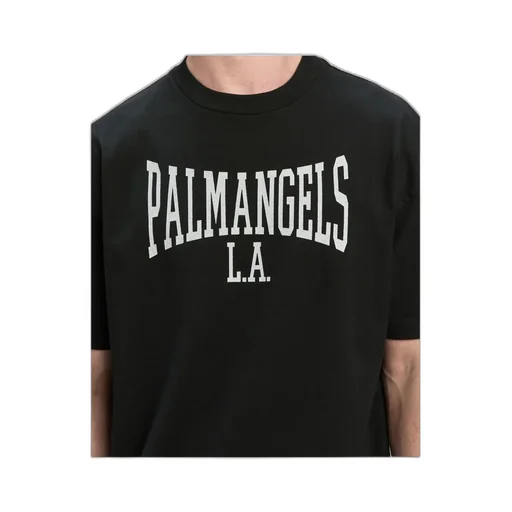 Palm Angels Logo Printed Crewneck T-Shirt