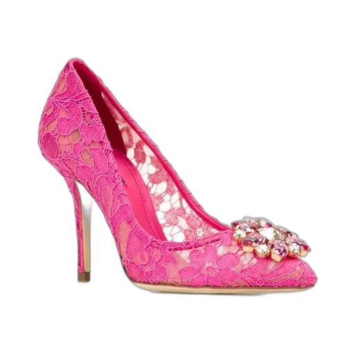 Dolce & Gabbana Bellucci Embellished Lace Stilettos