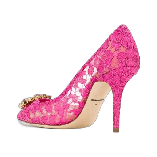 Dolce & Gabbana Bellucci Embellished Lace Stilettos