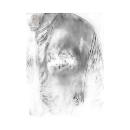 Paper Clip Bear Print Jacket