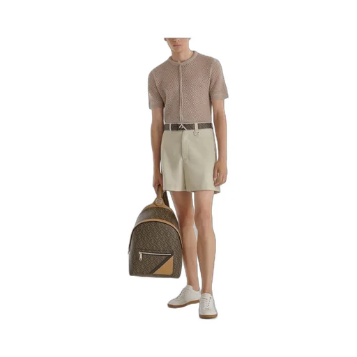 Fendi Short Sleeved Knitted Drawstring Jumper