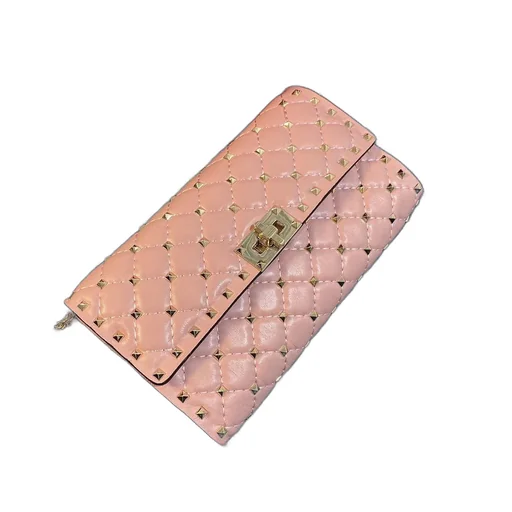 Rockstud Spike Nappa Leather Crossbody Clutch Bag