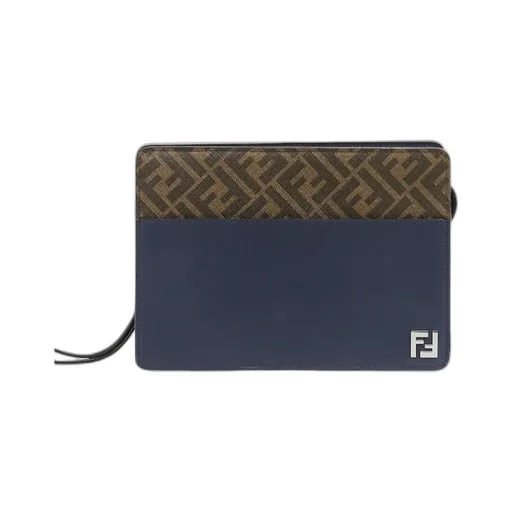 Fendi Squared Ff Standing Clutch Bag