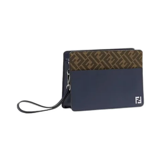 Fendi Squared Ff Standing Clutch Bag