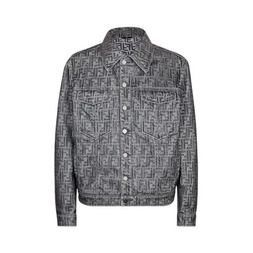 Fendi Ff Jacquard Jeans Jacket