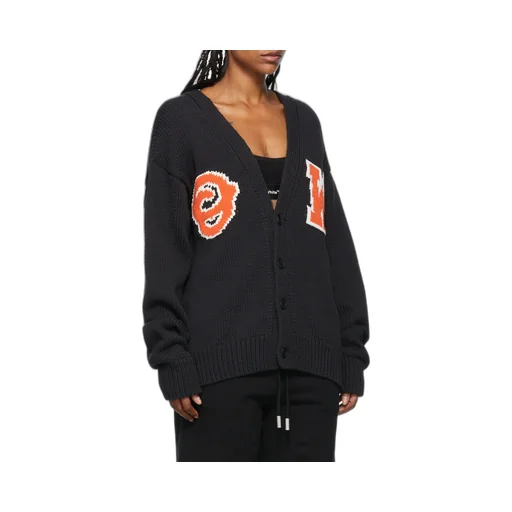 Off-White Logo Patch V-Neck Cardigan