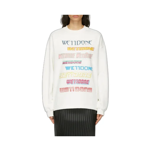 We11Done Logo Printed Long-Sleeved Sweatshirt
